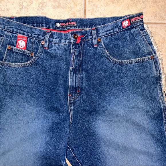 Vintage 90s MOJEANS DENIM By Maurice Malone Skate Baggy Jeans Mens 38x34 - Picture 6 of 9